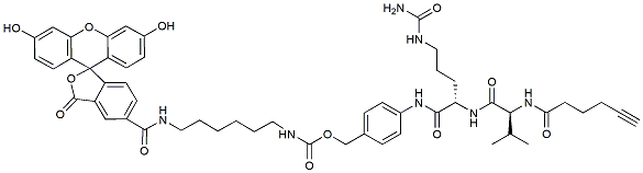 FAM-Amido Hexamethylene Carbamate-PAB-Cit-Val-Alkyne