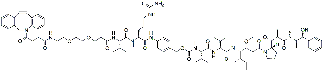 DBCO-PEG2-Val-Cit-PAB-MMAE