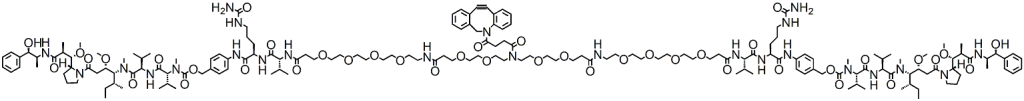 N-DBCO-N-bis(PEG2-amide-PEG4-Val-cit-PAB-MMAE)