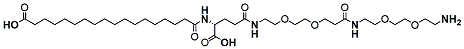 Acid-C18-D-Glu-PEG2-amide-PEG2-amine