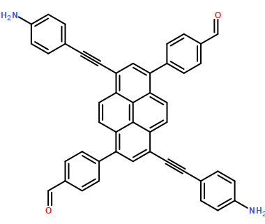 4,4′-(3,8-bis((4-aminophenyl)ethynyl)pyrene-1,6-diyl)dibenzaldehyde