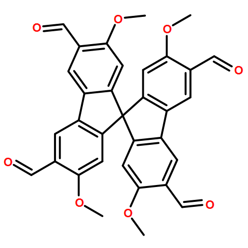 9,9′-Spirobi[9H-fluorene]-3,3′,6,6′-tetracarboxaldehyde, 2,2′,7,7′-tetramethoxy-