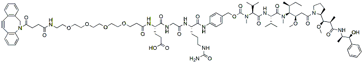 DBCO-PEG4-Glu-Gly-Cit-PAB-MMAE