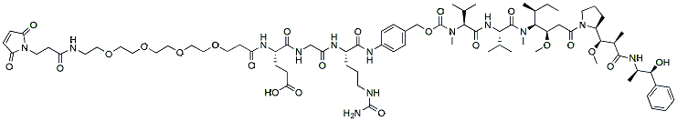 Mal-Amide-PEG4-Glu-Gly-Cit-PAB-MMAE