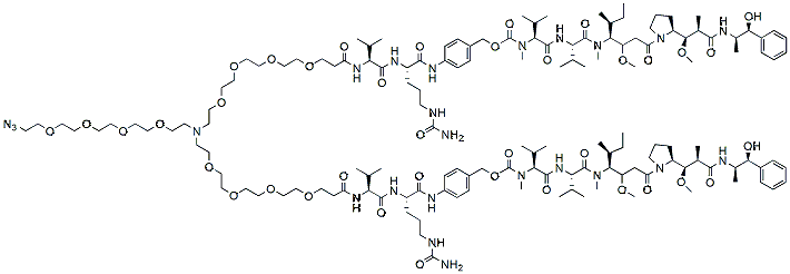 N-(Azido-PEG4)-N-bis(PEG4-Val-Cit-PAB-MMAE)