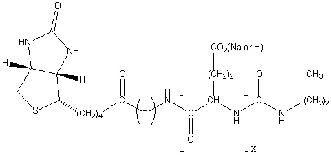 Poly(L-Glutamic Acid Sodium Salt) Biotin (pGlu Sodium Salt20-BT), MW 3,400