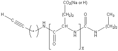 Poly(L-Glutamic Acid Sodium Salt) Alkyne (pGlu Sodium Salt20-AK), MW 3,300