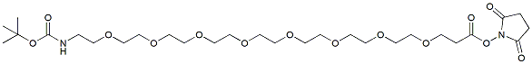 t-Boc-N-amido-PEG8-NHS ester | CAS 2009357-80-4