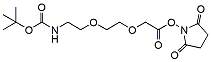 t-Boc-N-amido-PEG2-CH2CO2-NHS ester | CAS 911102-04-0