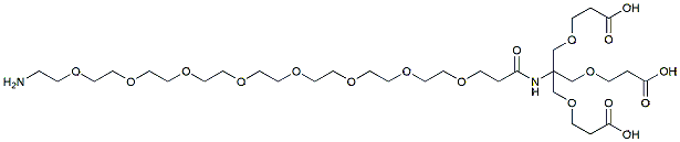 Amine-PEG8-Amido-tri-(carboxyethoxymethyl)-methane, HCl salt