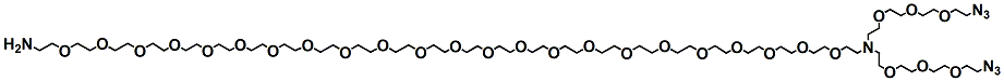 N-(amine-PEG23)-N-bis(PEG3-azide) TFA salt