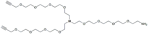 N-(Amino-PEG4)-N-bis(PEG4-propargyl) HCl salt