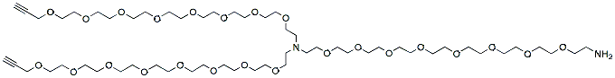 N-(Amine-PEG8)-N-bis(PEG8-Propargyl)