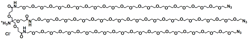 Amine-Tri(3-methoxypropanamide-PEG23-Azide) Methane HCl salt