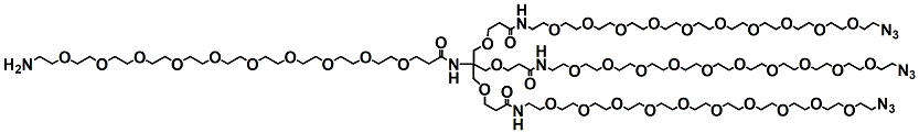 (Amino-PEG10)-Tri-(Azide-PEG10-ethoxymethyl)-methane HCl Salt