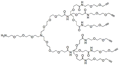 N-(Amine-PEG3)-N-bis-(PEG3-Amino-Tri-(Propargyl-PEG2-ethoxymethyl)-methane), TFA salt