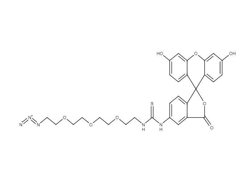 1-(2-(2-(2-(2-Azidoethoxy)ethoxy)ethoxy)ethyl)-3-(3′,6′-dihydroxy-3-oxo-3H-spiro[isobenzofuran-1,9′-xanthen]-5-yl)thiourea | CAS 1402745-37-2