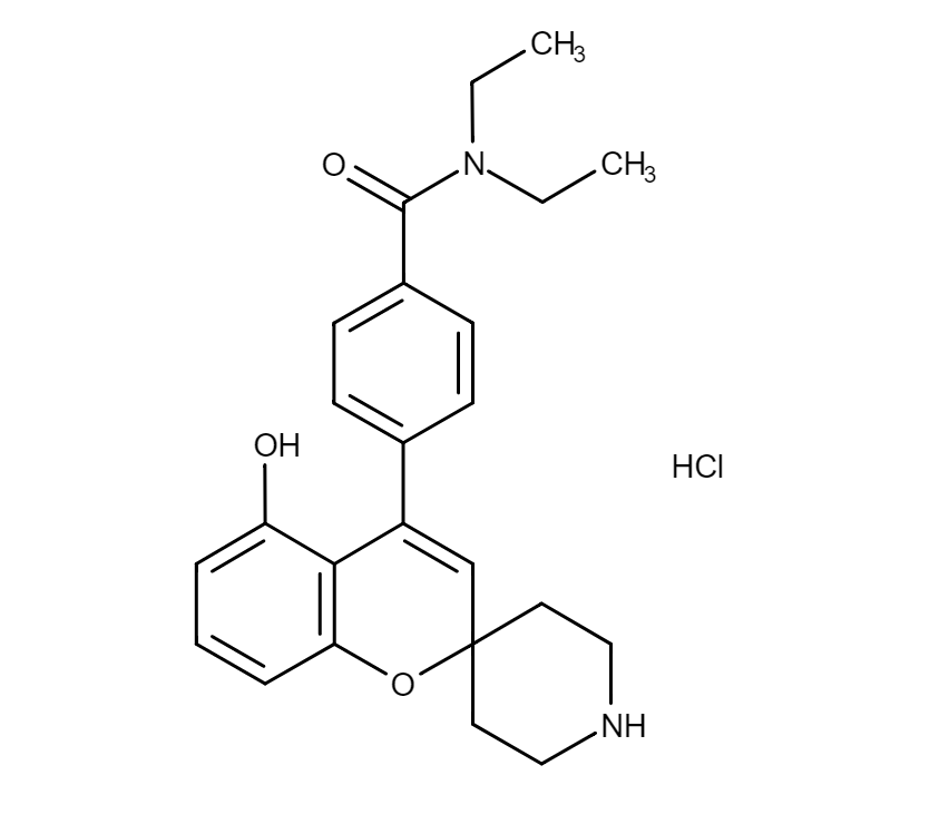 N,N-Diethyl-4-(5-hydroxyspiro[chromene-2,4′-piperidine]-4-yl)benzamide hydrochloride | CAS 850173-95-4 / 850305-06-5