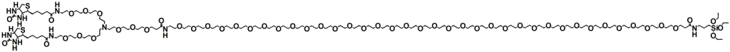 N-(triethoxysilane-PEG36-PEG3-)-N-bis(PEG3-biotin)