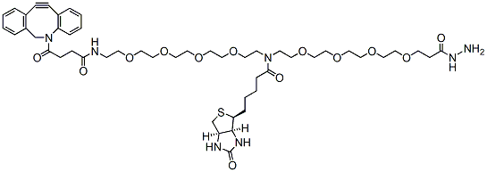 N-(DBCO-PEG4)-N-Biotin-PEG4-hydrazide TFA salt