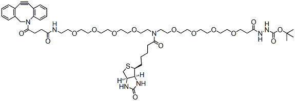 N-(DBCO-N-amido-PEG4)-N-Biotin-PEG4-t-Boc-Hydrazide