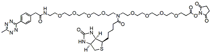 N-(Methyltetrazine-PEG4)-N-Biotin-PEG4-NHS