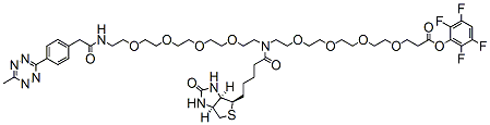 N-(Methyltetrazine-PEG4)-N-Biotin-PEG4-TFP ester