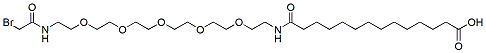 14-(Bromoacetamido-PEG5-ethylcarbamoyl)tridecanoic acid