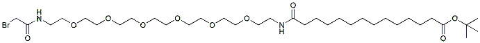 14-(Bromoacetamido-PEG6-ethylcarbamoyl)tridecanoic t-butyl ester