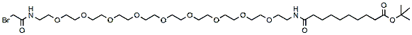 17-(Bromoacetamido-PEG9-ethylcarbamoyl)nonanoic t-butyl ester