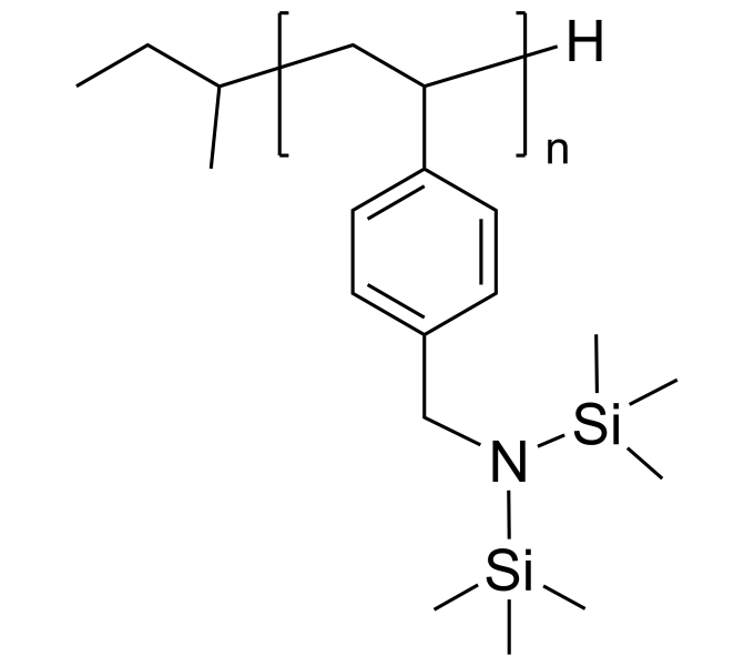 Poly(4-[N,N-di(trimethylsilyl)aminomethyl]-styrene), Mn 12,000