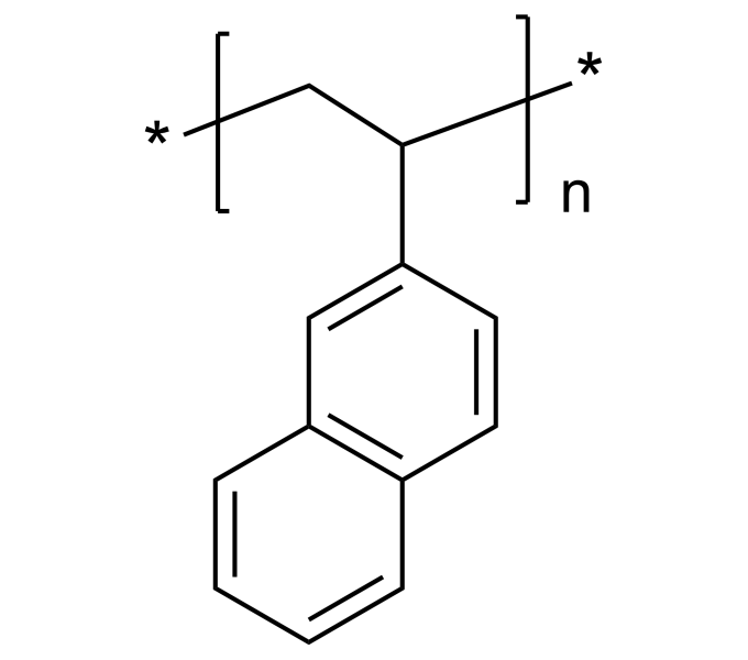 Poly(2-vinyl naphthalene), broad dispersity, Mn 1,100-989,000