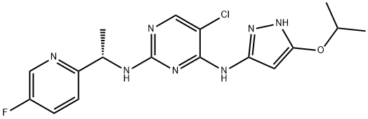 5-Chloro-N-[(1S)-1-(5-fluoropyridin-2-yl)ethyl]-N’-(5-isopropoxy-1H-pyrazol-3-yl)pyrimidine-2,4-diamine | CAS 915720-21-7