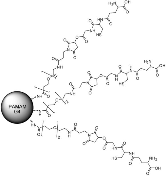 PAMAM-Poly(ethylene glycol)-Glutathione (PAMAM-PEG-GSH)