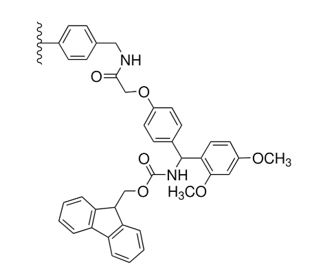 Rink amide (aminomethyl)polystyrene resin, 100-200 mesh, DVB 1% (Loading: ~1.1 mmol/g)