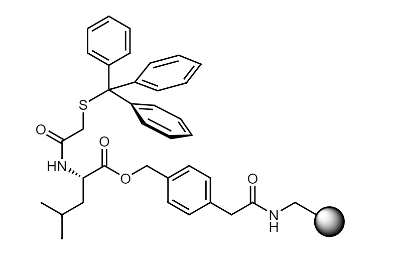 Polystyrene AM PAM Leu Acetyl Mercapto Trt, 100-200 mesh, Capacity 0.5-0.9 mmol/g